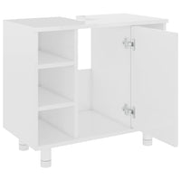 Thumbnail for Badezimmerschrank Hochglanz-Weiß 60x32x53,5 cm Holzwerkstoff