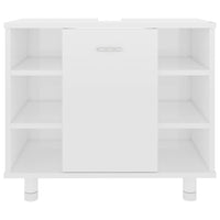 Thumbnail for Badezimmerschrank Hochglanz-Weiß 60x32x53,5 cm Holzwerkstoff