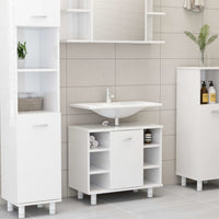 Thumbnail for Badezimmerschrank Hochglanz-Weiß 60x32x53,5 cm Holzwerkstoff