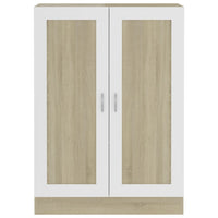 Thumbnail for Bücherschrank Weiß und Sonoma-Eiche 82,5x30,5x115 cm Spanplatte