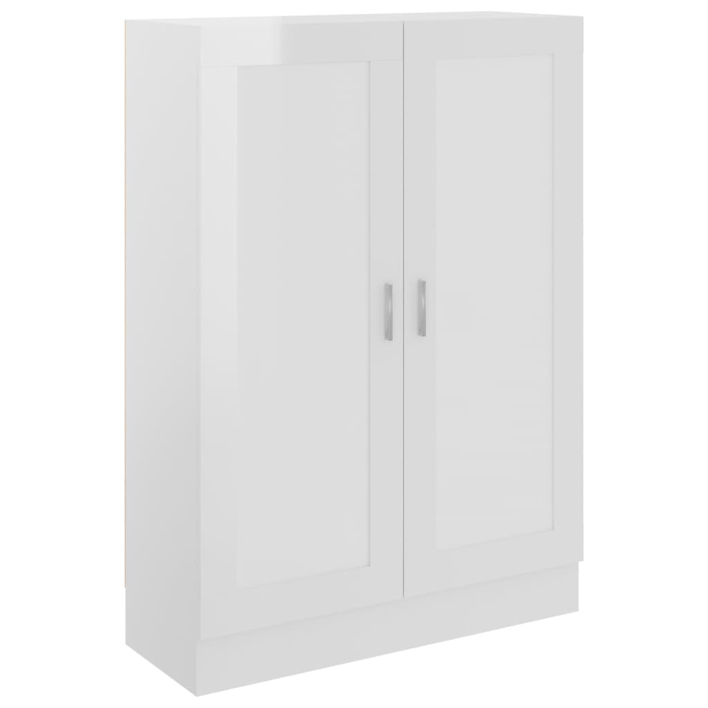 Bücherschrank Hochglanz-Weiß 82,5x30,5x115 cm Holzwerkstoff