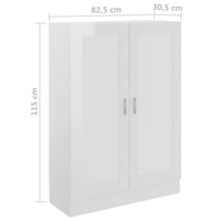 Thumbnail for Bücherschrank Hochglanz-Weiß 82,5x30,5x115 cm Holzwerkstoff