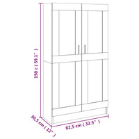 Thumbnail for Bücherregal Sonoma-Eiche 82,5x30,5x150 cm Holzwerkstoff