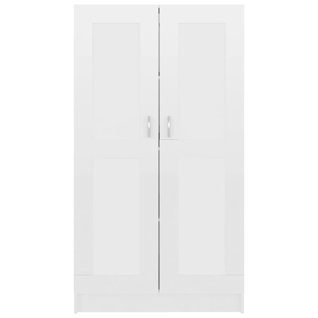 Bücherschrank Hochglanz-Weiß 82,5x30,5x150 cm Holzwerkstoff