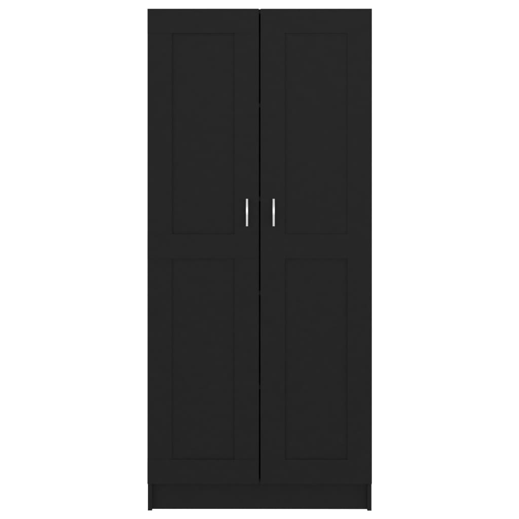 Bücherschrank Schwarz 82,5x30,5x185,5 cm Holzwerkstoff