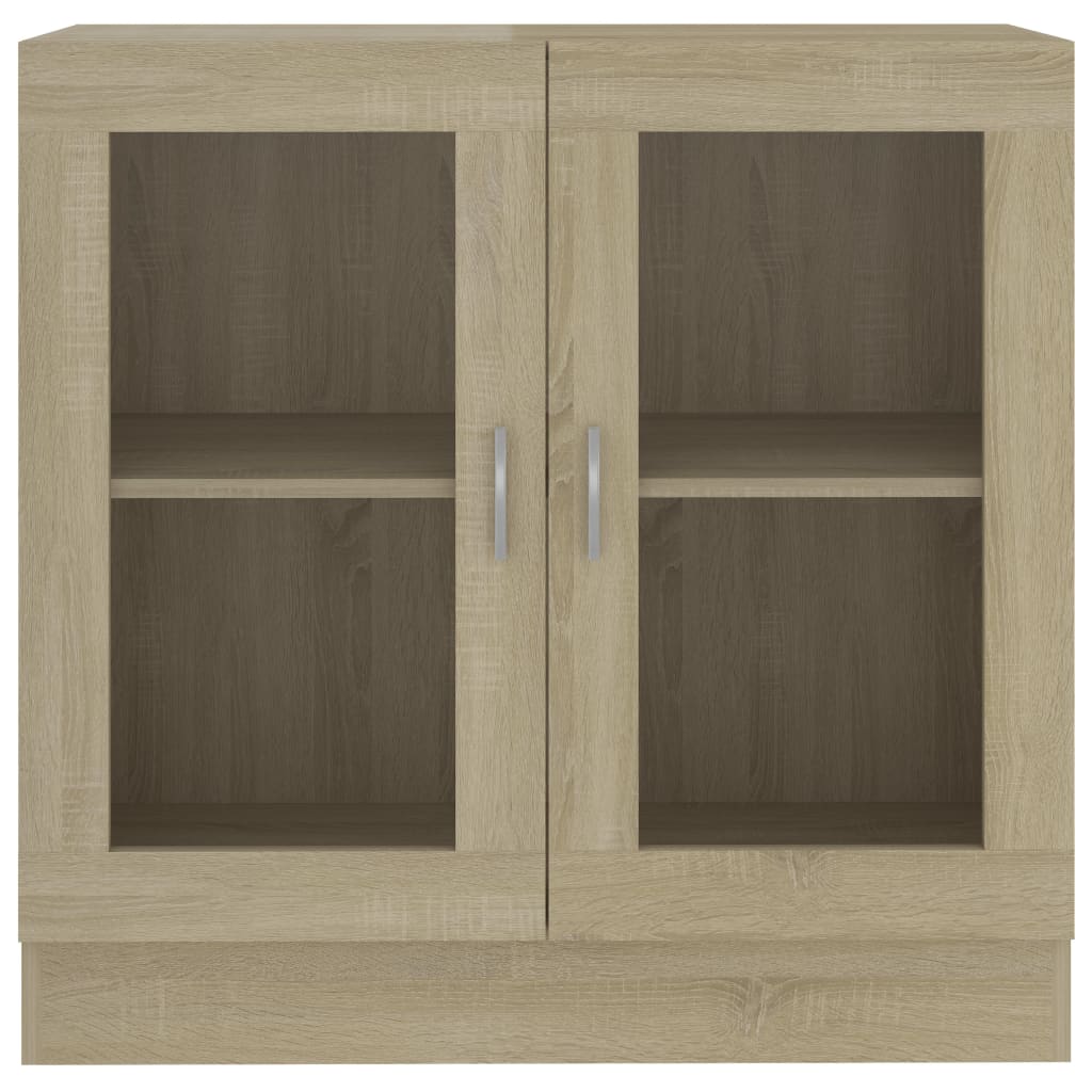 Vitrinenschrank Sonoma-Eiche 82,5x30,5x80 cm Holzwerkstoff