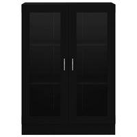 Thumbnail for Vitrinenschrank Schwarz 82,5x30,5x115 cm Spanplatte