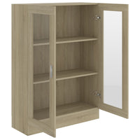 Thumbnail for Vitrinenschrank Sonoma-Eiche 82,5x30,5x115 cm Holzwerkstoff