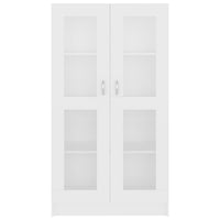 Thumbnail for Vitrinenschrank Weiß 82,5x30,5x150 cm Spanplatte