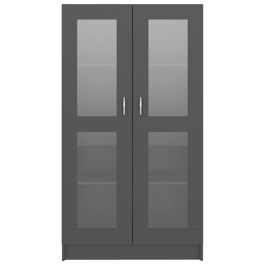 Vitrinenschrank Grau 82,5x30,5x150 cm Holzwerkstoff