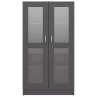 Thumbnail for Vitrinenschrank Grau 82,5x30,5x150 cm Holzwerkstoff