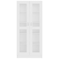 Thumbnail for Vitrinenschrank Weiß 82,5x30,5x185,5 cm Holzwerkstoff