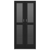 Thumbnail for Vitrinenschrank Schwarz 82,5x30,5x185,5 cm Holzwerkstoff