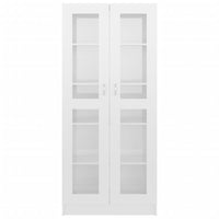 Thumbnail for Vitrinenschrank Hochglanz-Weiß 82,5x30,5x185,5 cm Holzwerkstoff