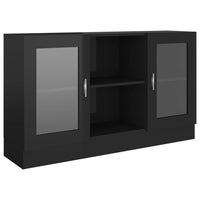 Thumbnail for Vitrinenschrank Hochglanz-Schwarz 120x30,5x70 cm Spanplatte