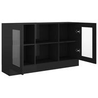 Thumbnail for Vitrinenschrank Hochglanz-Schwarz 120x30,5x70 cm Spanplatte