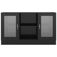 Thumbnail for Vitrinenschrank Hochglanz-Schwarz 120x30,5x70 cm Spanplatte