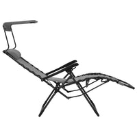 Thumbnail for Klappbare Liegestühle 2 Stk. Textilene Grau