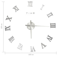 Thumbnail for 3D-Wanduhr Modernes Design Silbern 100 cm XXL