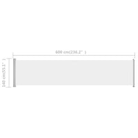 Thumbnail for Ausziehbare Seitenmarkise 140x600 cm Creme