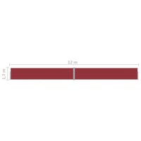 Thumbnail for Ausziehbare Seitenmarkise 170x1200 cm Rot