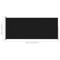 Thumbnail for Seitenmarkise Ausziehbar 180x500 cm Schwarz