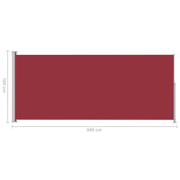 Thumbnail for Seitenmarkise Ausziehbar 180x500 cm Rot