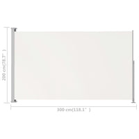 Thumbnail for Seitenmarkise Ausziehbar 200x300 cm Creme