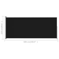 Thumbnail for Seitenmarkise Ausziehbar 220x500 cm Schwarz