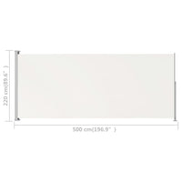 Thumbnail for Seitenmarkise Ausziehbar 220x500 cm Creme
