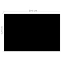 Thumbnail for Rechteckige Poolabdeckung 600x400 cm PE Schwarz
