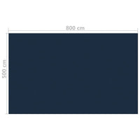 Thumbnail for Treibende Pool-Solarplane PE 800x500 cm Schwarz und Blau