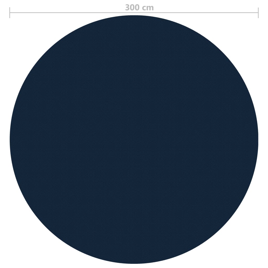 Treibende Pool-Solarplane PE 300 cm Schwarz und Blau