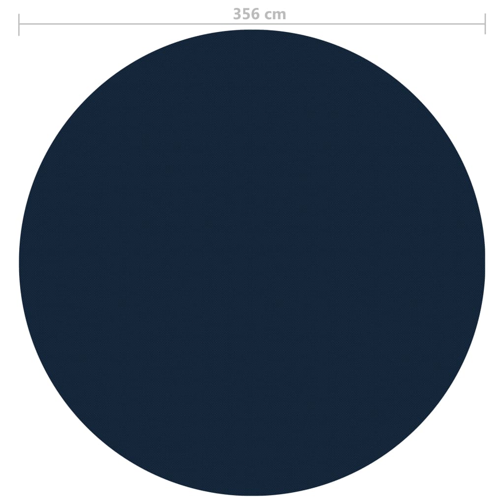 Treibende Pool-Solarplane PE 356 cm Schwarz und Blau