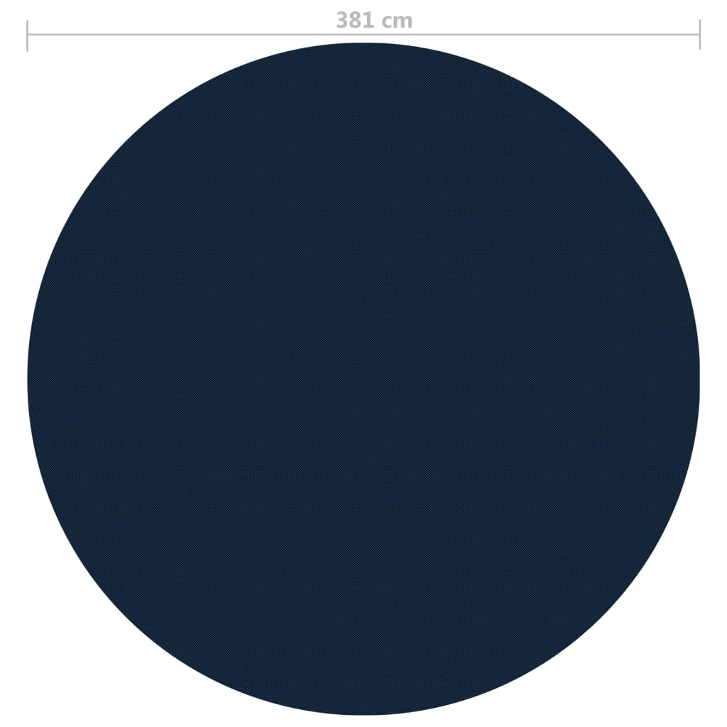 Treibende Pool-Solarplane PE 381 cm Schwarz und Blau