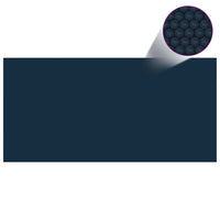 Thumbnail for Treibende Pool-Solarplane PE 450x220 cm Schwarz und Blau