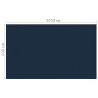Thumbnail for Treibende Pool-Solarplane PE 1000x600 cm Schwarz und Blau