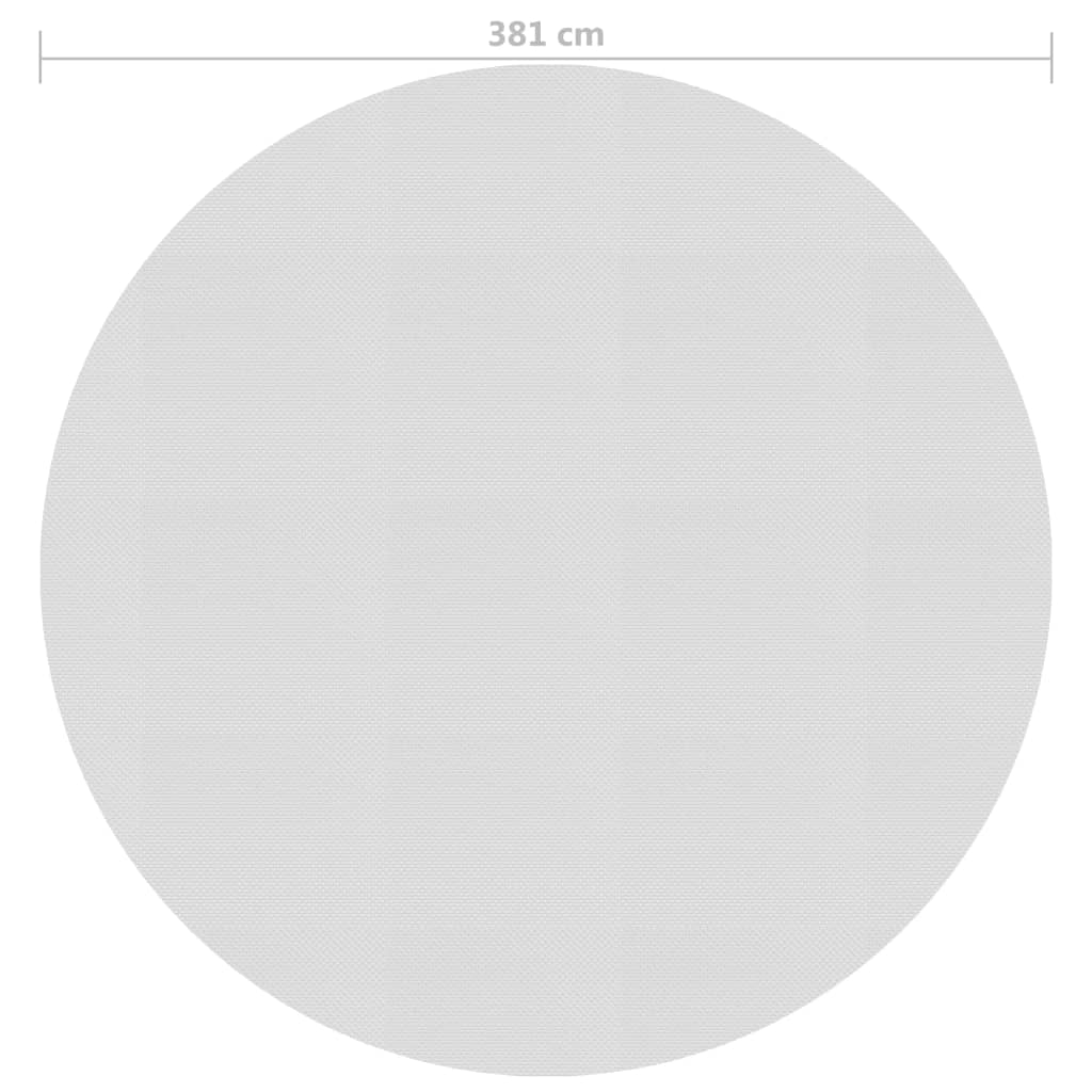 Treibende Pool-Solarplane PE 381 cm Grau