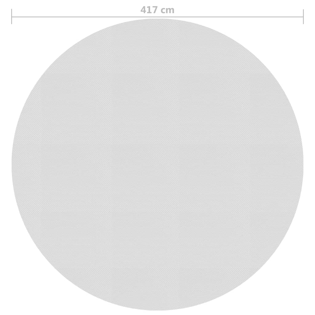 Treibende Pool-Solarplane PE 417 cm Grau