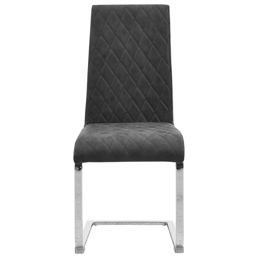 Freischwinger 2 Stk. Schwarz Kunstleder