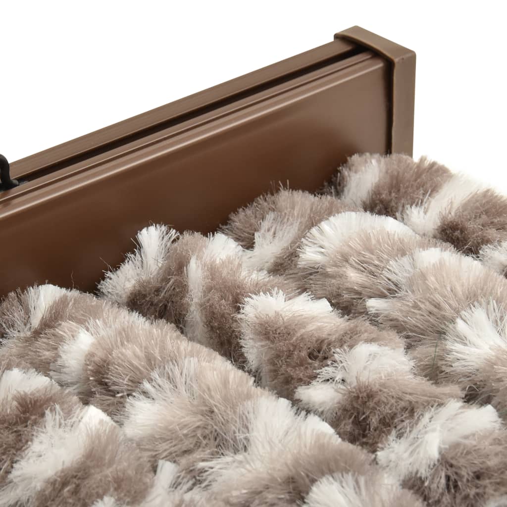 Insektenschutz-Vorhang Taupe und Weiß 56x185 cm Chenille