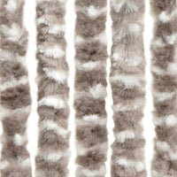 Thumbnail for Insektenschutz-Vorhang Taupe und Weiß 56x185 cm Chenille