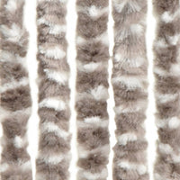 Thumbnail for Insektenschutz-Vorhang Taupe und Weiß 100x220 cm Chenille