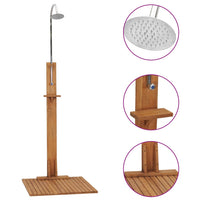 Thumbnail for Gartendusche 75x75x210 cm Massivholz Teak