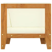 Thumbnail for Modular-Ecksofa mit Cremeweißen Kissen Akazie Massivholz