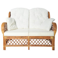 Thumbnail for 2-Sitzer-Sofa Hellbraun Rattan