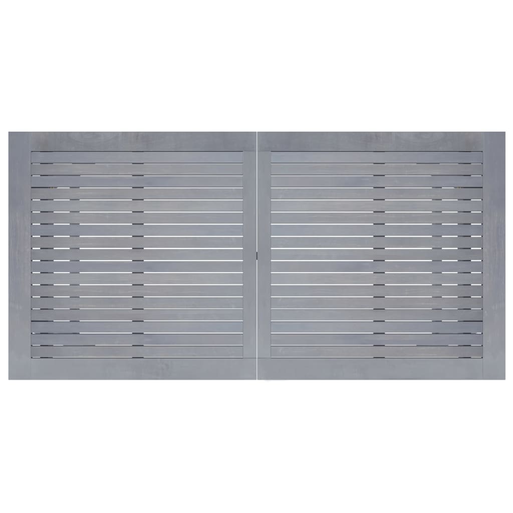 Garten-Esstisch Grau 140x70x73,5 cm Akazie Massivholz