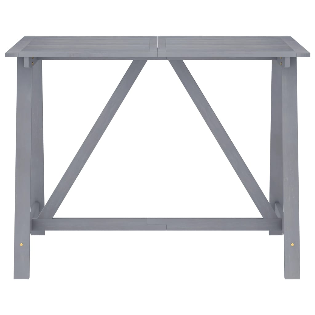 Garten-Stehtisch Grau 140x70x104 cm Akazie Massivholz