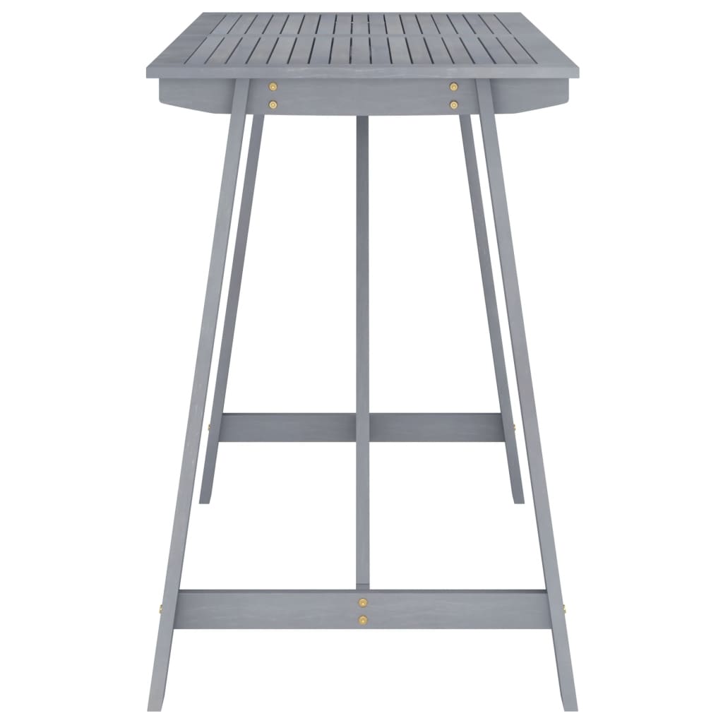 Garten-Stehtisch Grau 140x70x104 cm Akazie Massivholz