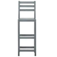 Thumbnail for Barhocker 2 Stk. Grau Massivholz Akazie